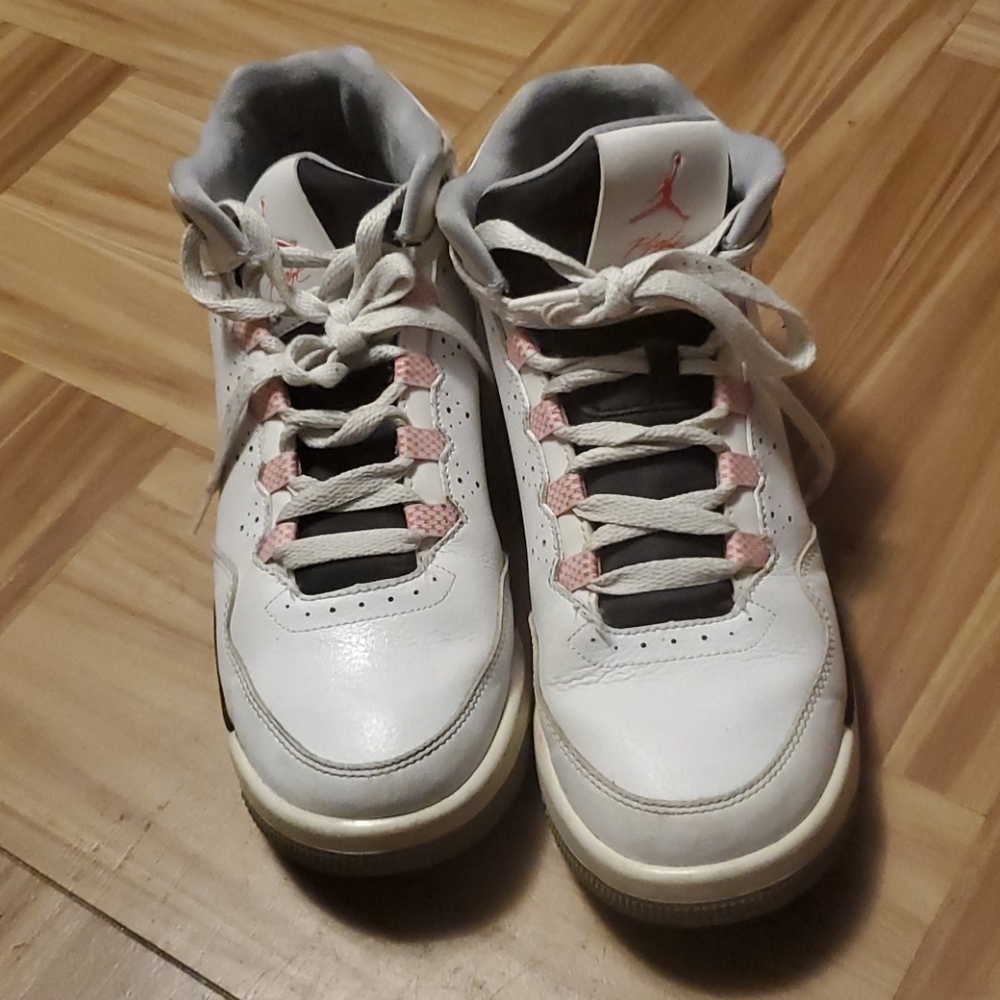 White Jordan's sneakers